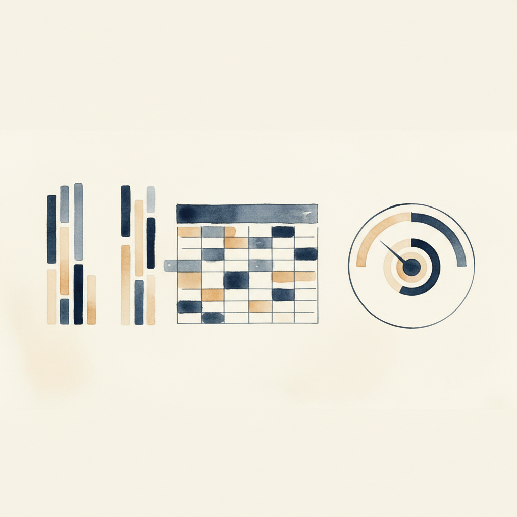 Watercolour illustration of bank reconciliation workflow in QuickBooks