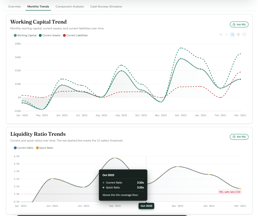 LedgerIQ — Working capital